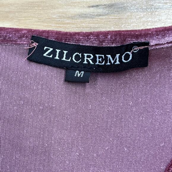 Zilcremo Velvet Babydoll Fit & Flare Midi Dress Size Medium Romantic Coquette - Picture 3 of 14